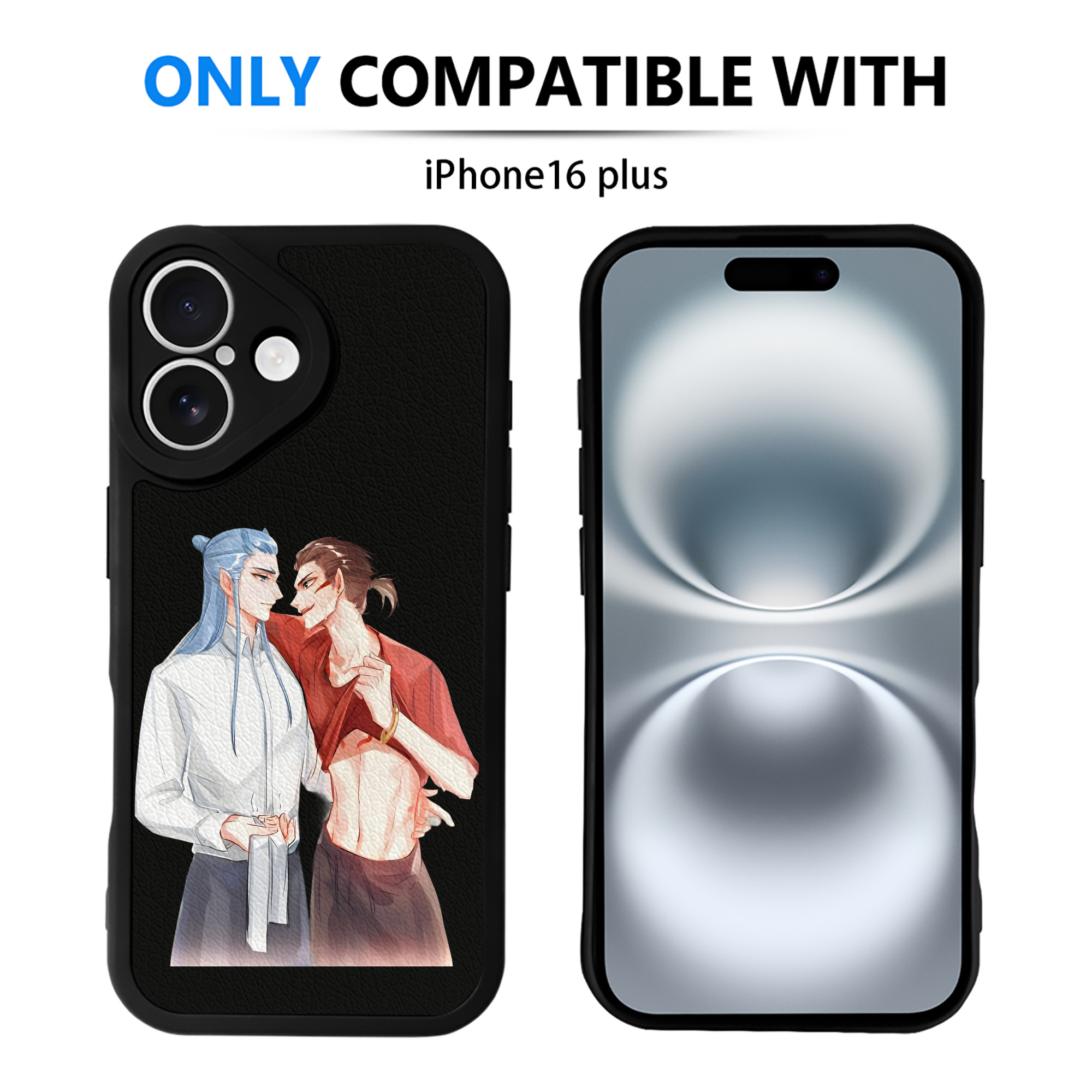 （画像用） Ne Zha 2 ナタ 魔童の大暴れ 【iPhone 16シリーズ対応】シリコンスマホケース（レザー調） 材質：シリコン